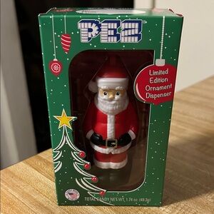 PEZ Santa Claus Ornament Dispenser - Red and White